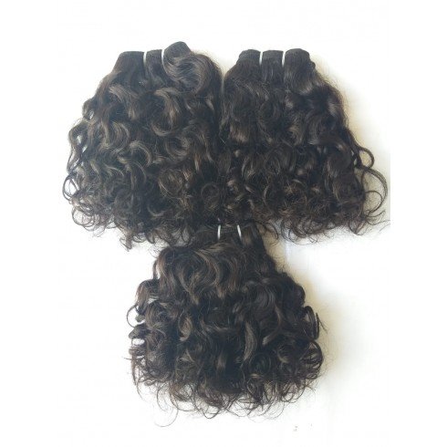 Natural raw curly hair, Temple donated south Indian human Unprocessed curly hair extensions